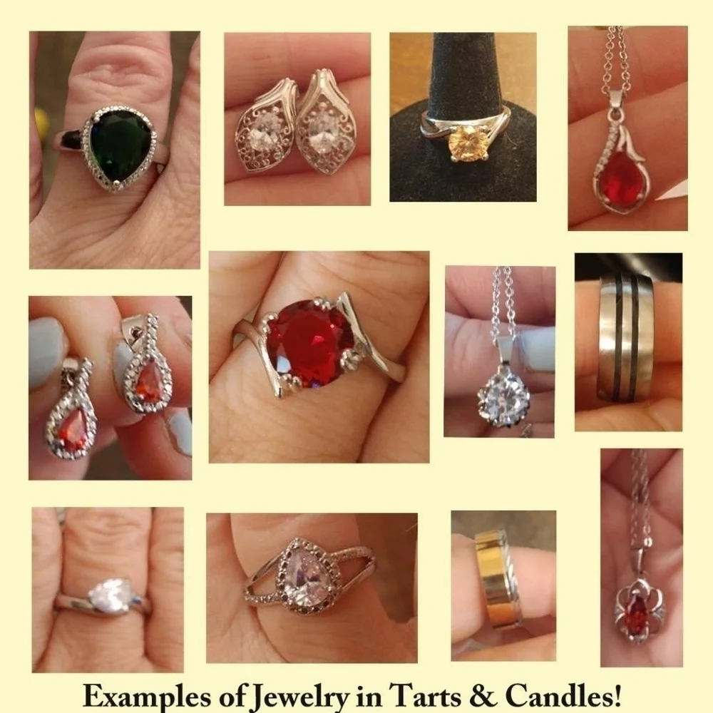 New Jewelry in Candles chocolate chip Wax tart with a surprise necklace inside